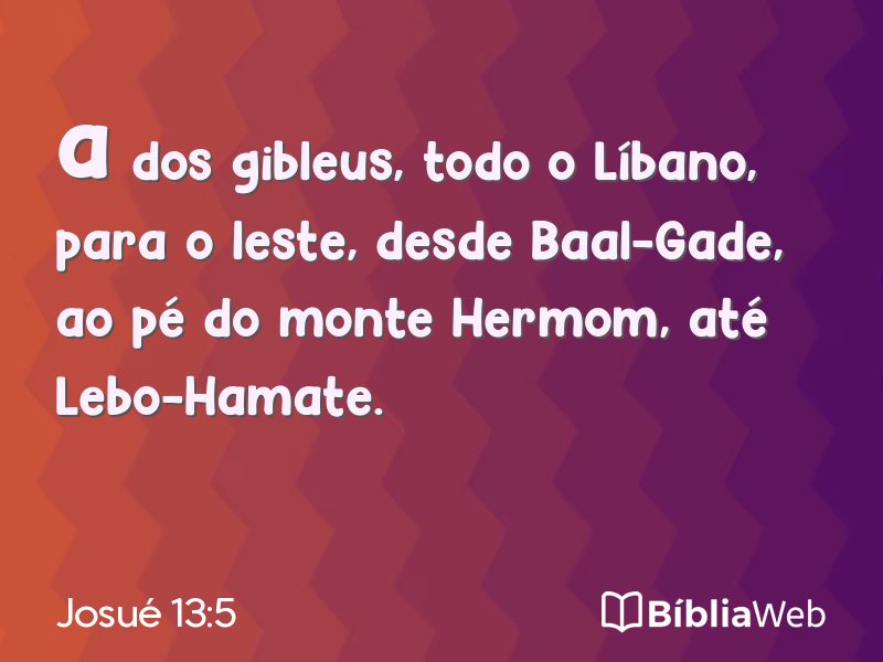 Josué 13:5 em imagem para compartilhar