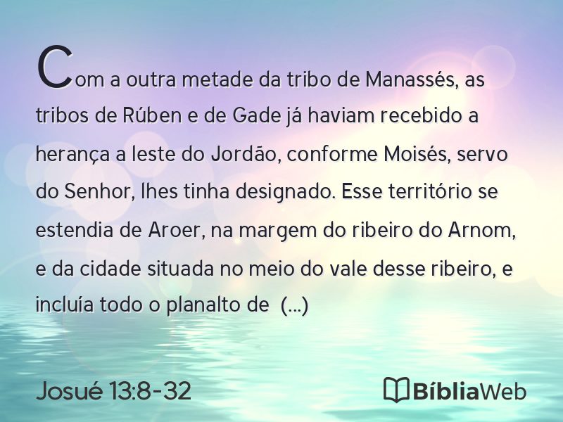 Josué 13:8-32 em imagem para compartilhar