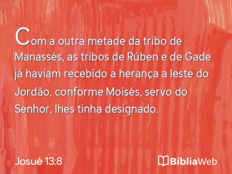 Josué 13:8 em imagem para compartilhar