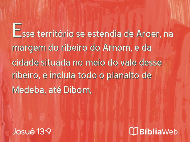 Josué 13:9 em imagem para compartilhar