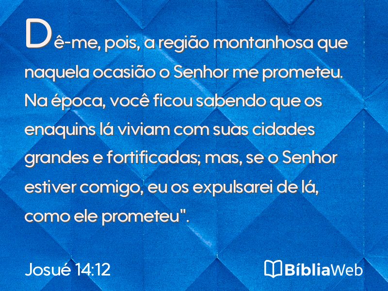 Josué 14:12 em imagem para compartilhar