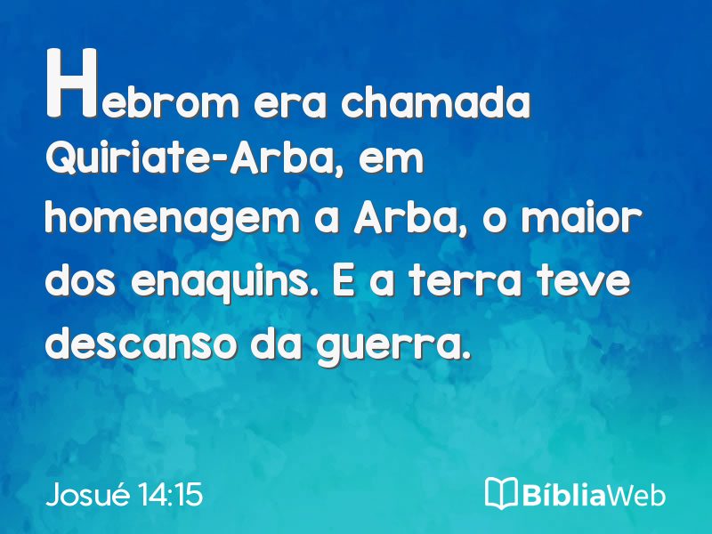 Josué 14:15 em imagem para compartilhar
