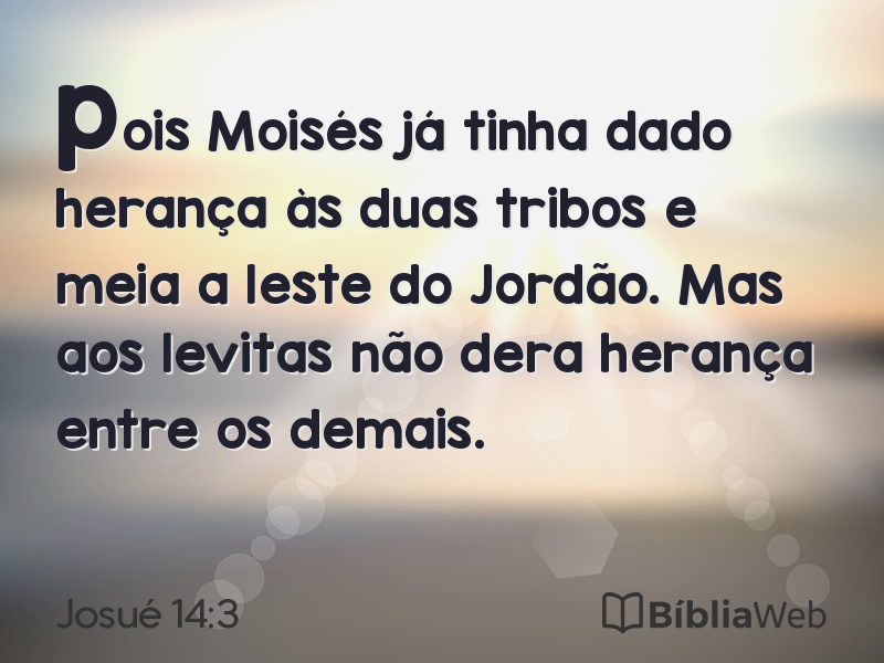 Josué 14:3 em imagem para compartilhar