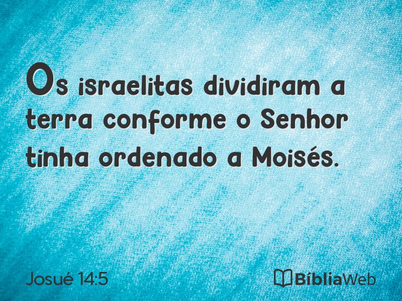 Josué 14:5 em imagem para compartilhar