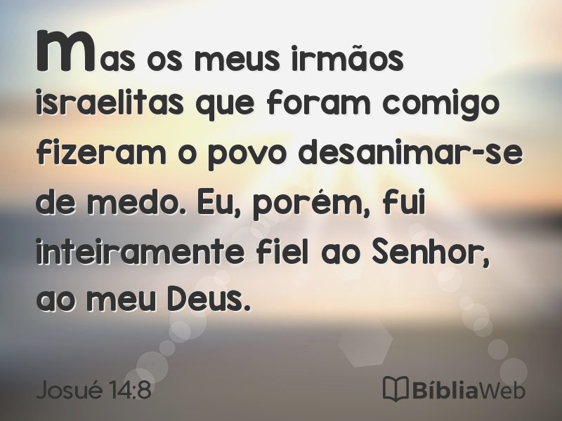 Josué 14:8 em imagem para compartilhar