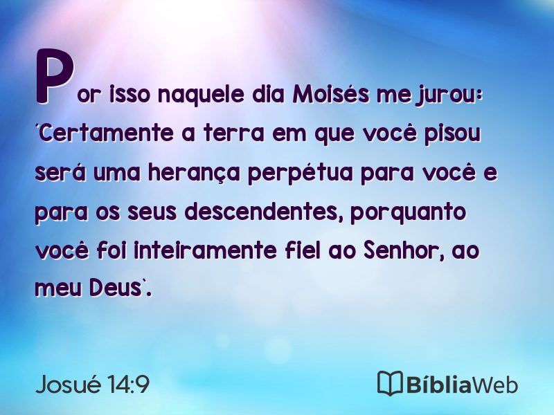Josué 14:9 em imagem para compartilhar