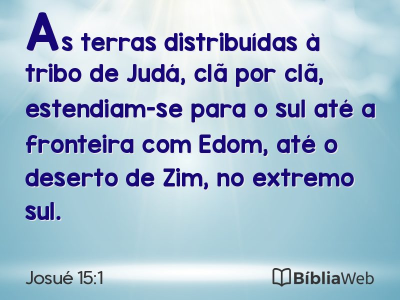 Josué 15:1 em imagem para compartilhar