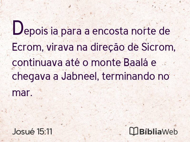 Josué 15:11 em imagem para compartilhar
