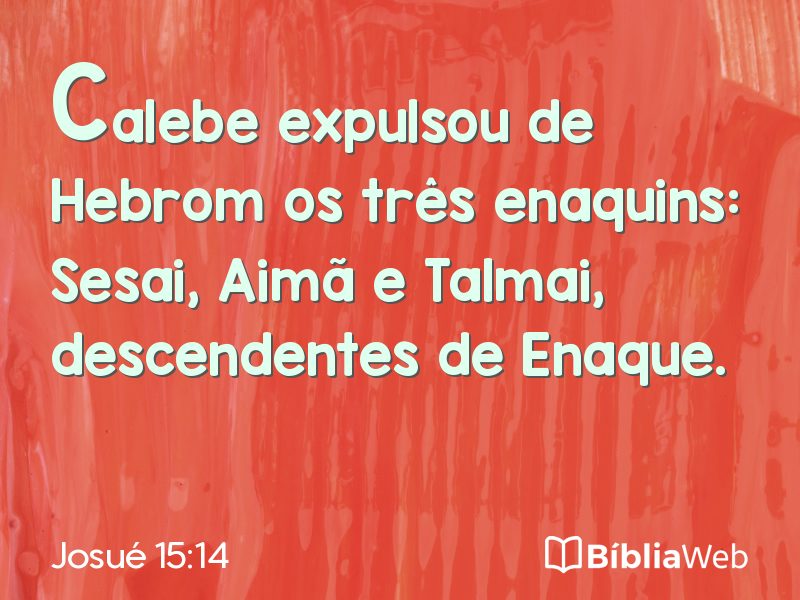 Josué 15:14 em imagem para compartilhar
