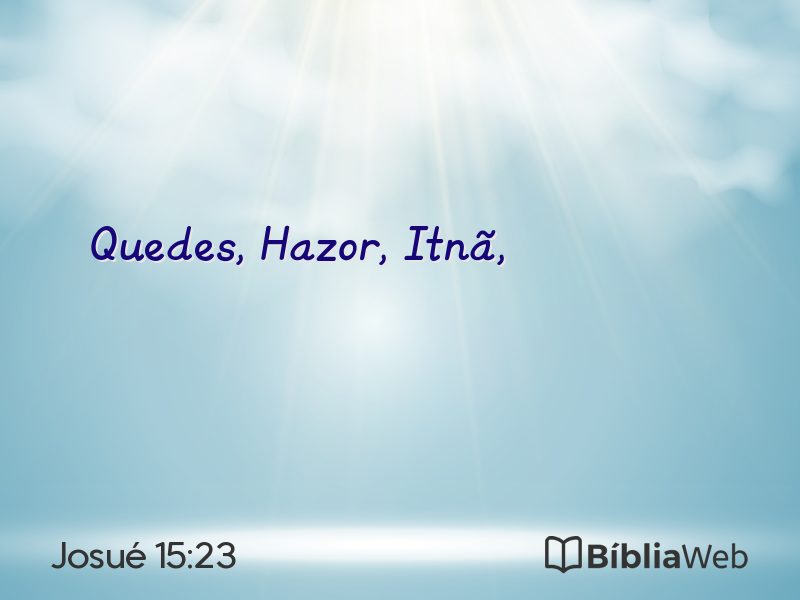Josué 15:23 em imagem para compartilhar