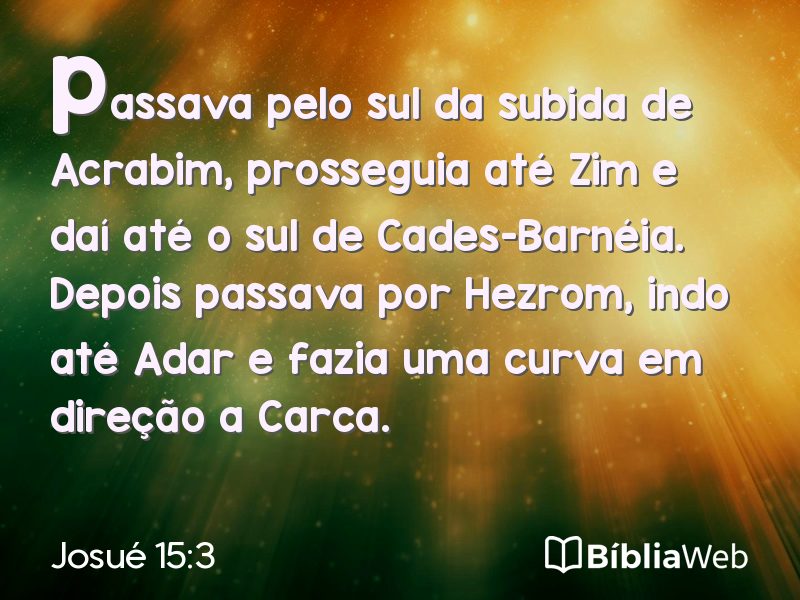 Josué 15:3 em imagem para compartilhar