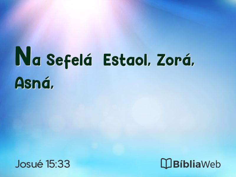 Josué 15:33 em imagem para compartilhar