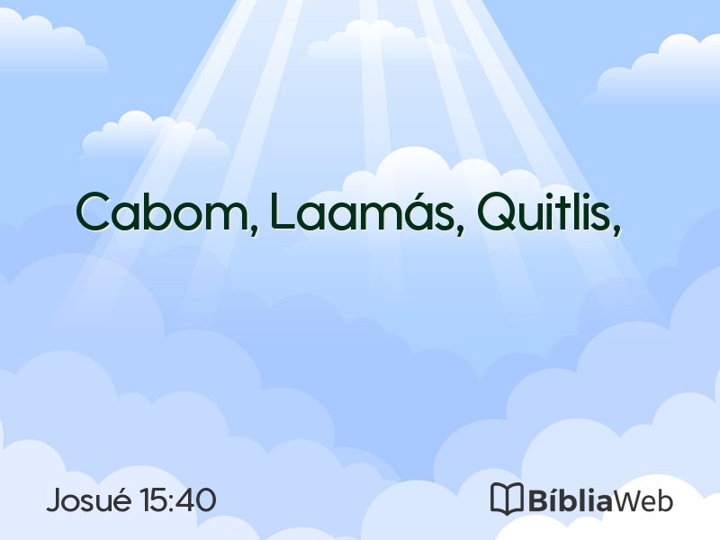 Josué 15:40 em imagem para compartilhar