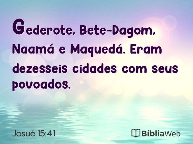Josué 15:41 em imagem para compartilhar