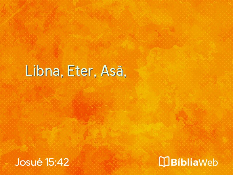 Josué 15:42 em imagem para compartilhar