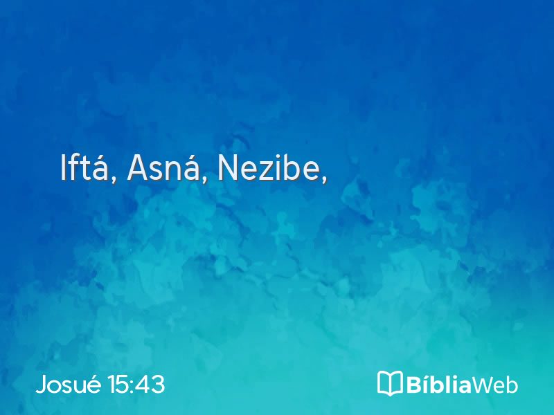Josué 15:43 em imagem para compartilhar