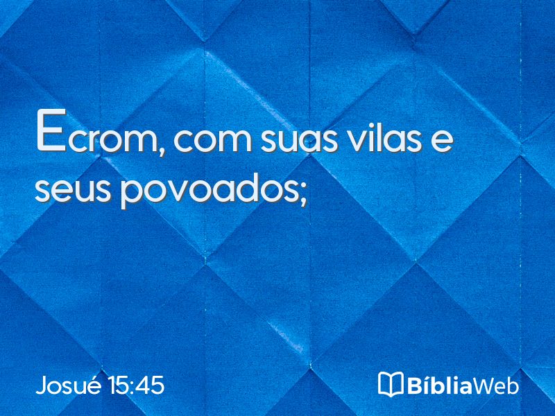 Josué 15:45 em imagem para compartilhar