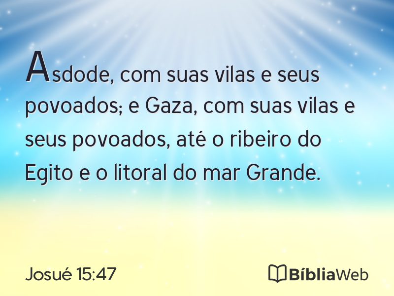 Josué 15:47 em imagem para compartilhar
