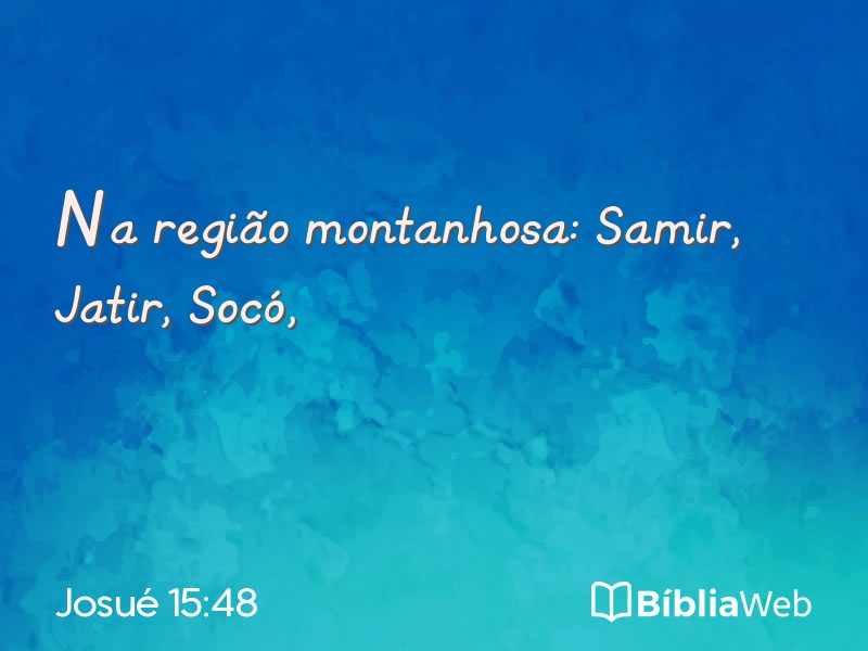 Josué 15:48 em imagem para compartilhar