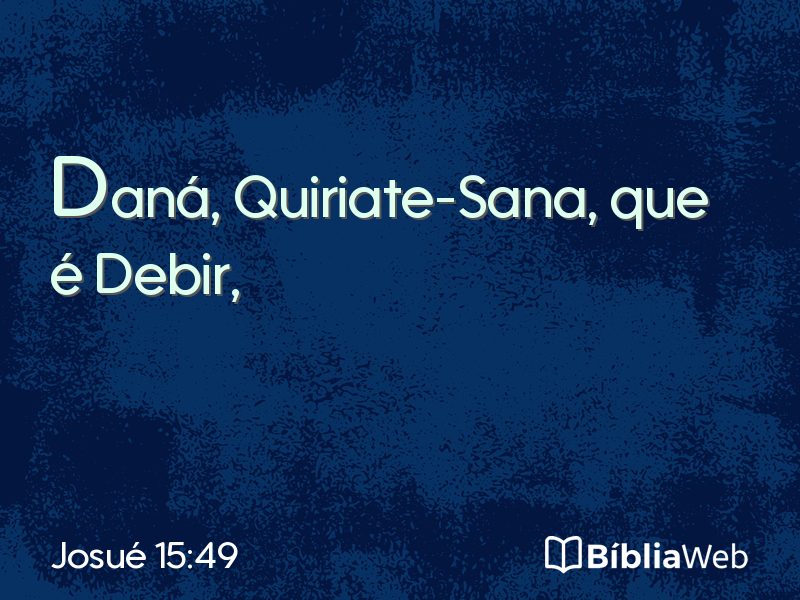 Josué 15:49 em imagem para compartilhar