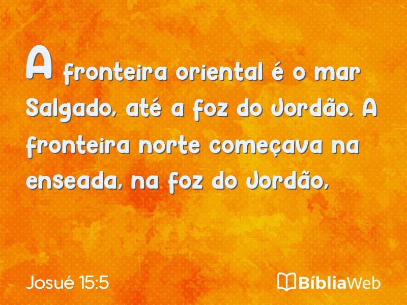 Josué 15:5 em imagem para compartilhar