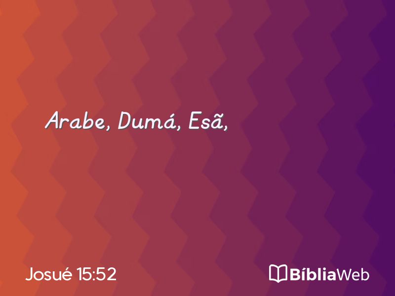 Josué 15:52 em imagem para compartilhar