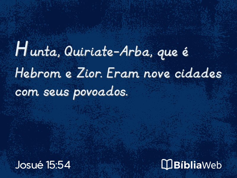 Josué 15:54 em imagem para compartilhar