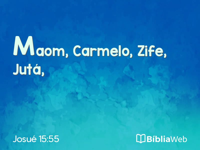 Josué 15:55 em imagem para compartilhar