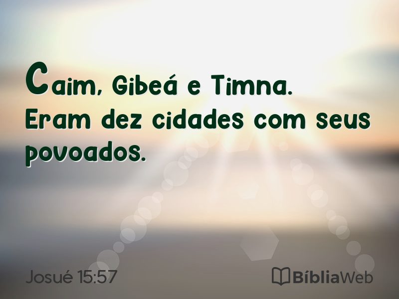 Josué 15:57 em imagem para compartilhar