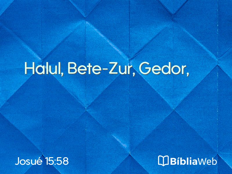 Josué 15:58 em imagem para compartilhar