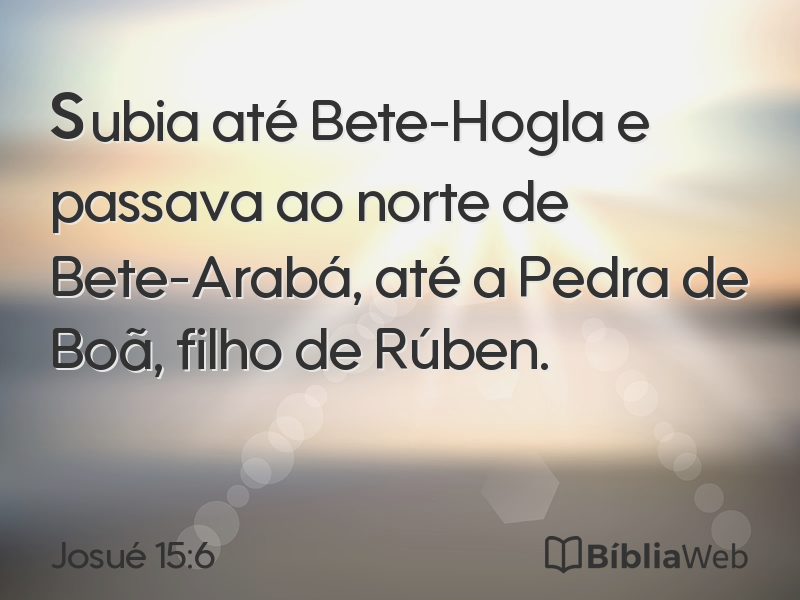 Josué 15:6 em imagem para compartilhar