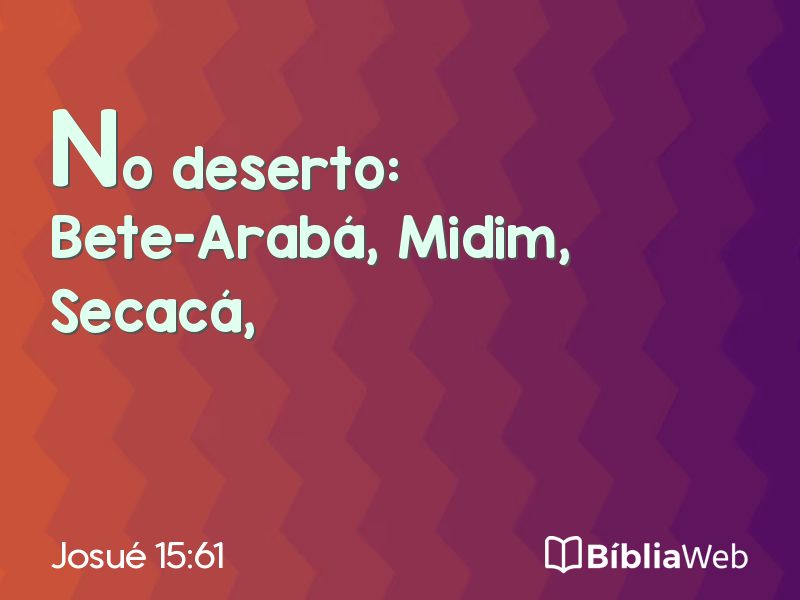 Josué 15:61 em imagem para compartilhar