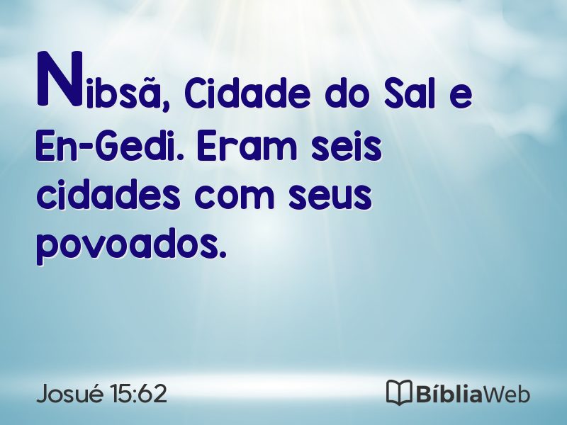 Josué 15:62 em imagem para compartilhar