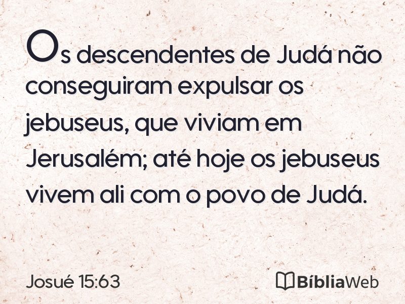 Josué 15:63 em imagem para compartilhar