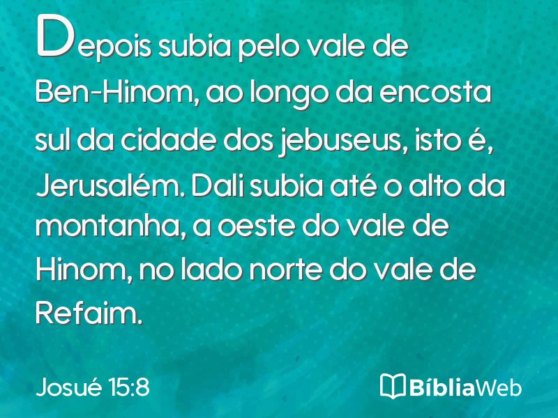 Josué 15:8 em imagem para compartilhar