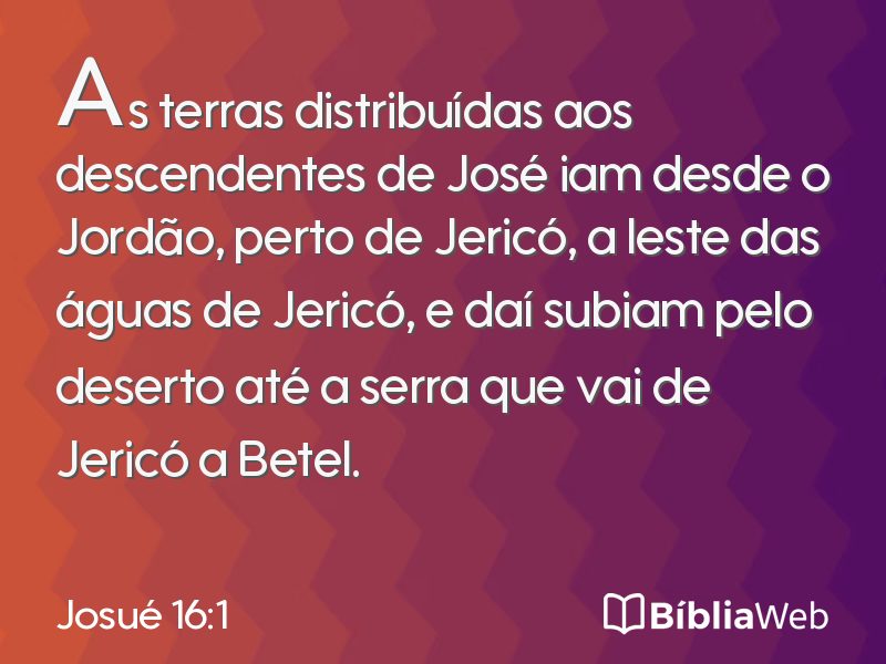Josué 16:1 em imagem para compartilhar