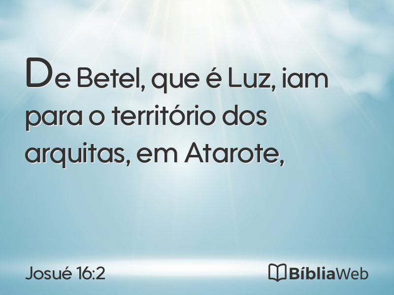 Josué 16:2 em imagem para compartilhar