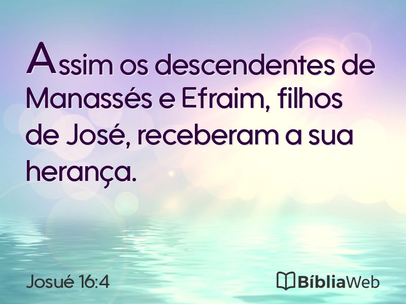 Josué 16:4 em imagem para compartilhar