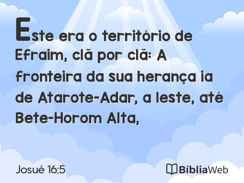 Josué 16:5 em imagem para compartilhar