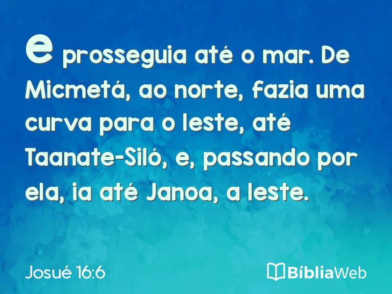 Josué 16:6 em imagem para compartilhar