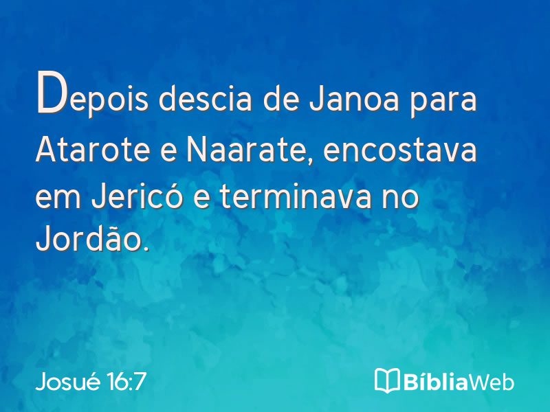 Josué 16:7 em imagem para compartilhar