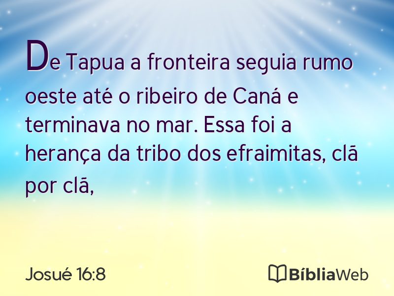 Josué 16:8 em imagem para compartilhar
