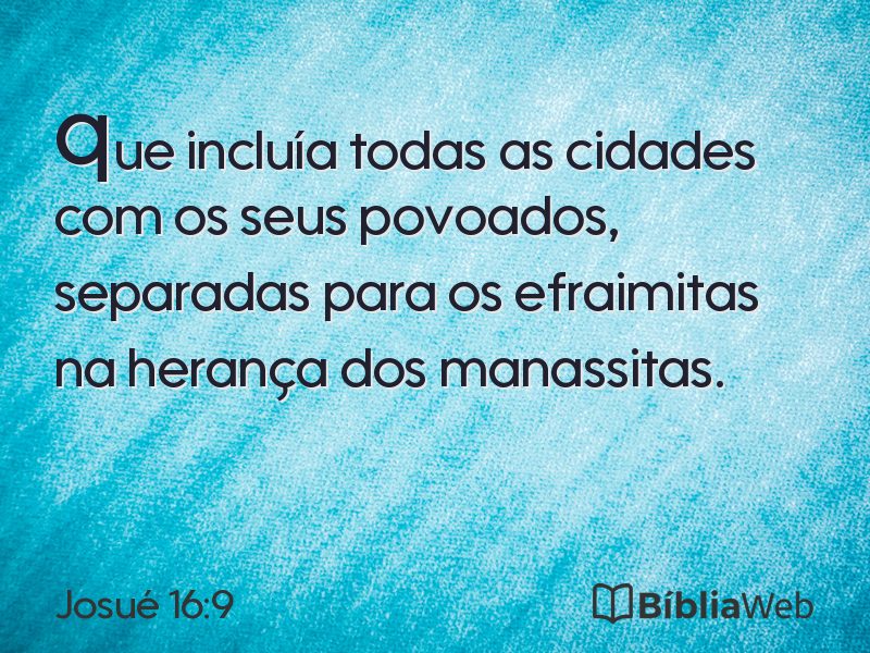Josué 16:9 em imagem para compartilhar