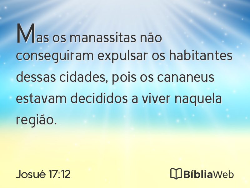Josué 17:12 em imagem para compartilhar