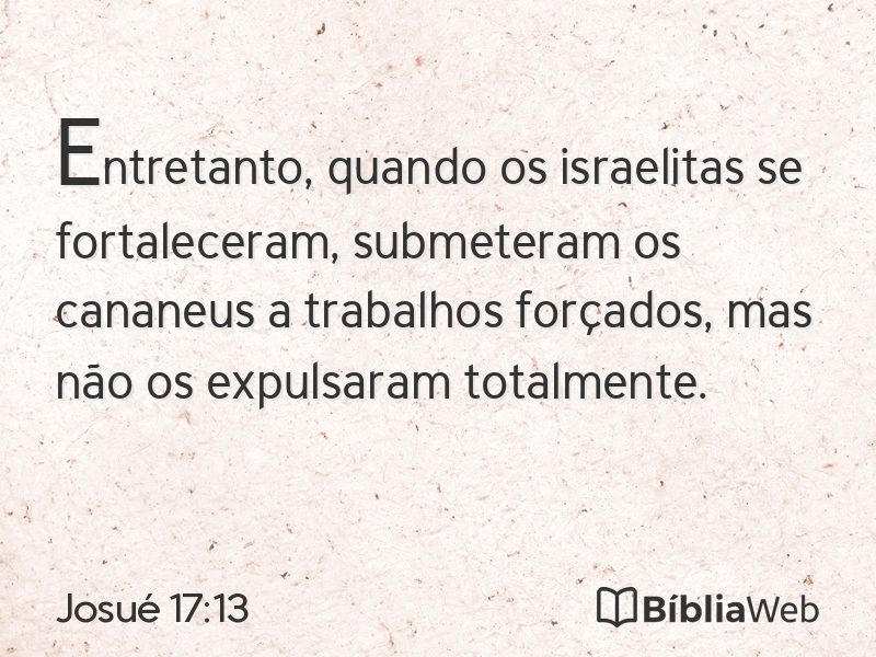 Josué 17:13 em imagem para compartilhar