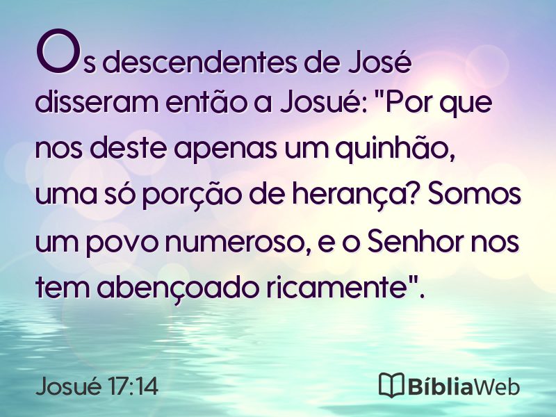 Josué 17:14 em imagem para compartilhar