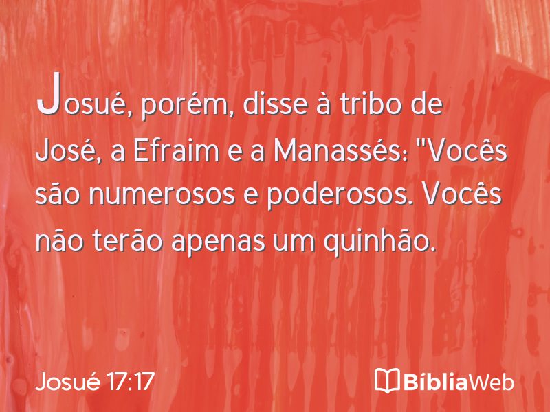 Josué 17:17 em imagem para compartilhar