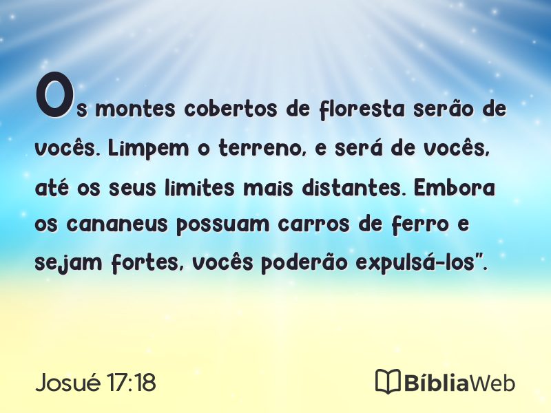 Josué 17:18 em imagem para compartilhar