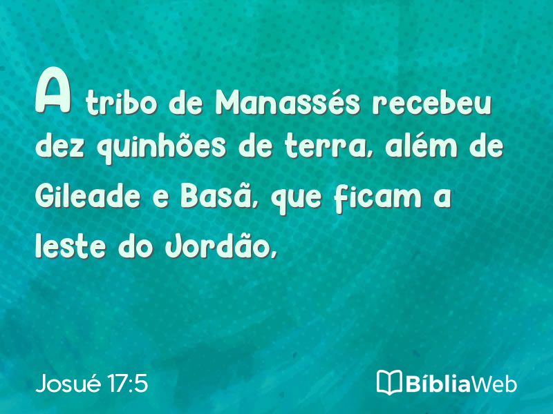 Josué 17:5 em imagem para compartilhar