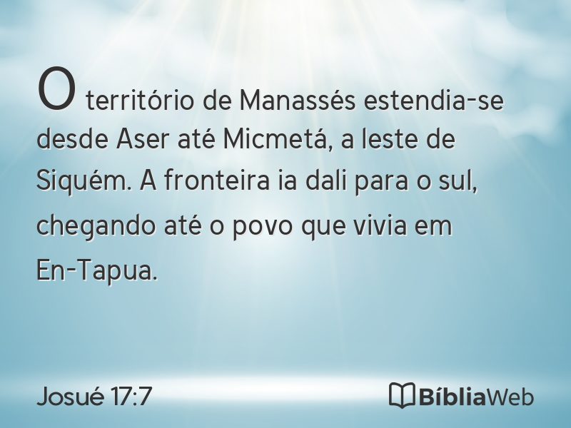 Josué 17:7 em imagem para compartilhar